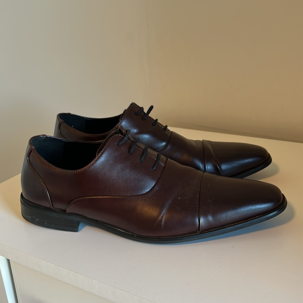 Unlisted Kenneth Cole Cherry Brown Stunner Men's Dress Shoes sz 13